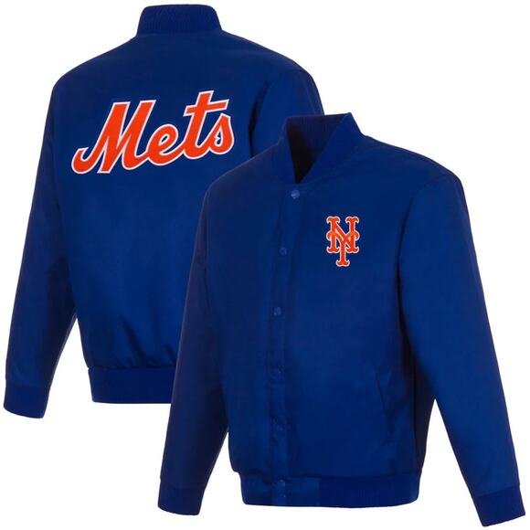 New York (NY) Mets (MLB) JH Design Poly-Twill Jacket - Picture 1 of 4